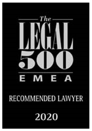 The LEGAL 500 EMEA Recommended lawyer 2020